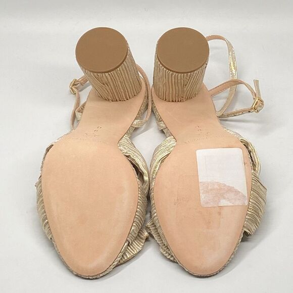 Loeffler Randall Camellia Knotted Lamé Sandals size 8 - Picture 11 of 12